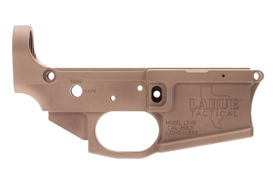 Stripped AR-15 lower, FDE.